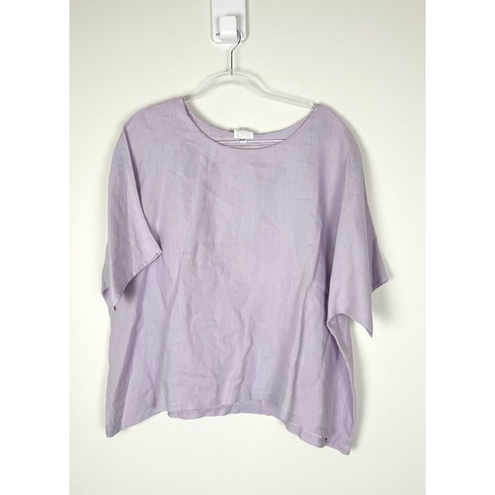 Planet Top Shirt Top One Size Fits All Boxy Nylon Purple Lilac USA MADE